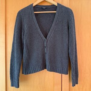 Eileen Fisher Charcoal Textured Cardigan
